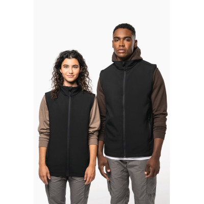 Unisex eco-friendly 2-layer softshell bodywarmer